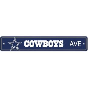 NFL - Dallas Cowboys Team Color Street Sign Décor 4in. X 24in. Lightweight