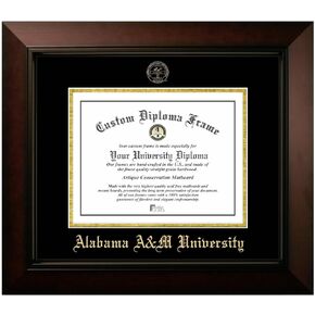 Campus Images Alabama A&M University 11w x 8.5h Legacy Black Cherry Gold Embossed Diploma Frame