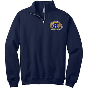 Kent State University Quarter Zip Pullover Sweatshirt - Flash Logo