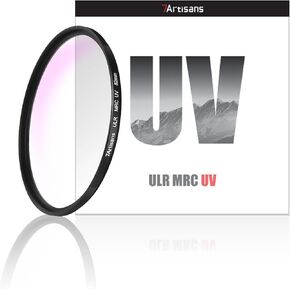 7artisans ULR MRC UV Low-Reflection Filter Multi-Layer Coating Anti-Glare, Anti-ghosting, Waterproof, Anti-Oil UV Effect Filter, Various Sizes Suitable for Camera Lenses