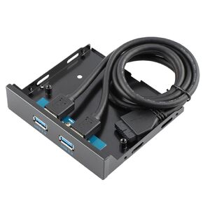 chenyang USB 3.0 HUB Dual Port Front Panel to Motherboard 19Pin 20Pin Port Multiplier Adapter for PC 3.5" Floppy Bay