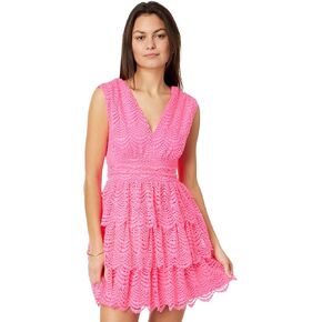 Lilly Pulitzer Women's Faye V-Neck Lace Ruffle Dress