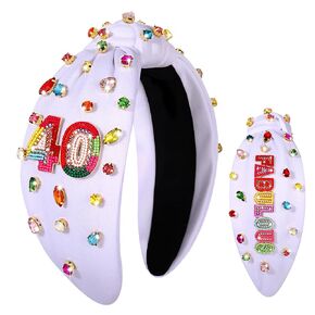 Birthday Headband for Women Colorful Rhinestone Crystal Birthday Girl Hairband Birthday Crown Tiara Birthday Accessories Birthday Gifts for Her (HBR)