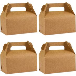 Swingers 50 Pack Gable Boxes,Treat Boxes,Candy Boxes,Party Favor Boxes with Handles,Paper Gift Bags for Kids,Birthday,Party,Wedding,Halloween,Christmas (Red, 6.3x3.5x3.2 inch)