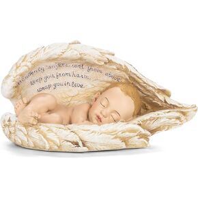 Joseph's Studio 4.25 Inch Tall Sleeping Baby in Wings Figurine