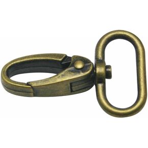 Generic Bronze 1 Inch Inside Diameter Oval Ring Lobster Clasp Claw Swivel Lobster Snap Clasp Hook for Strap Pack of 10