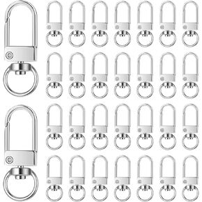30 Pieces Silver Metal Lobster Claw Clasps, Swivel Lanyards Snap Hooks Key Chain Hooks DIY Claw Clasps for Jewelry Purse Jewelry Making Bags Keychain Connector Art Crafts