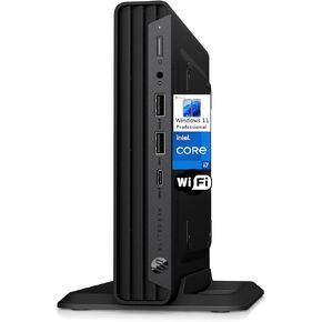HP EliteDesk 800 G8 Business Mini PC Desktop Computer, Intel Octa-Core i7-11700T up to 4.6GHz, 16GB DDR4 RAM, 512GB PCIe SSD, WiFi, Bluetooth, Type-C, Keyboard & Mouse, Windows 11 Pro, Tilsiy Cable