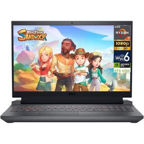 Dell G15 Gaming Laptop 15.6" 165 Hz IPS FHD (AMD Ryzen 7 7840HS, RTX 4060 8GB, 16GB DDR5 RAM, 1TB PCIe SSD, Backlit KB, RJ-45, WiFi 6, Bluetooth 5.3, Webcam, USB Type-C, Win 11 Home)