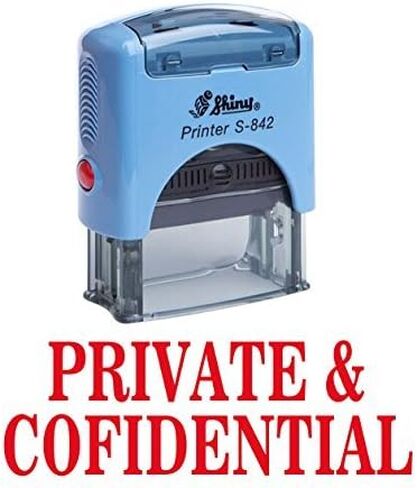 PRIVATE & CONFIDENTIAL Self Inking Rubber Stamp Custom Shiny Office Stationary Stamp in Kuwait