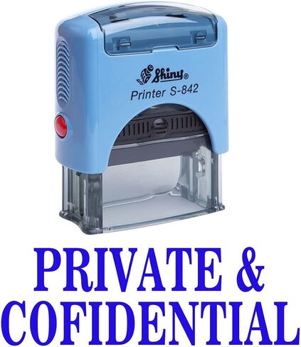 PRIVATE & CONFIDENTIAL Self Inking Rubber Stamp Custom Shiny Office Stationary Stamp in Kuwait