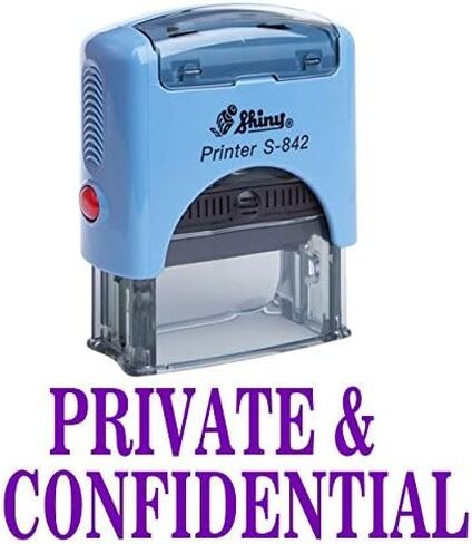 PRIVATE & CONFIDENTIAL Self Inking Rubber Stamp Custom Shiny Office Stationary Stamp in Kuwait