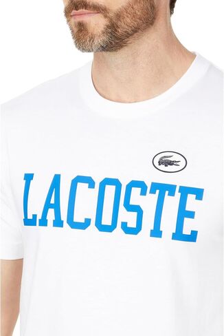 Lacoste Men's Short Sleeve Classic Fit Tee Shirt W/Large Wording in Saudi Arabia