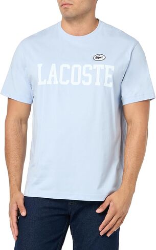 Lacoste Men's Short Sleeve Classic Fit Tee Shirt W/Large Wording in Saudi Arabia