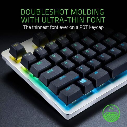 Razer PBT Keycap Upgrade Set - Backlight Compatible (Superior PBT Shine Resistant Material, Doubleshot Molding with Ultra Thin Font) Green in Saudi Arabia