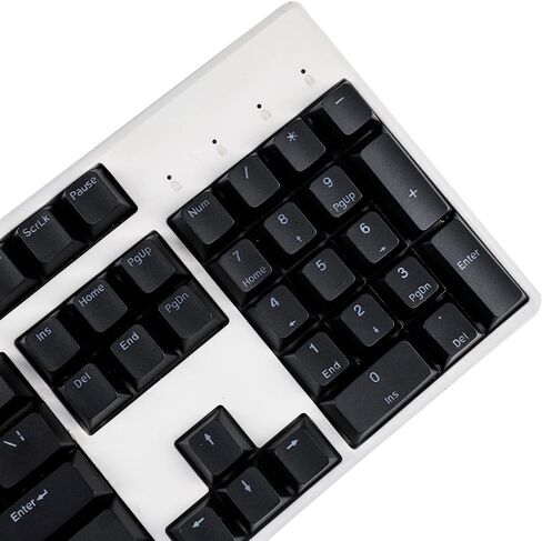 Black White Cherry Profile PBT Double Shot 104 108 ANSI ISO Top Print Shine Through Translucent Backlit keycap Suitable for MX Mechanical Keyboard (Only Keycap) (Black) in Saudi Arabia