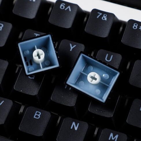 Black White Cherry Profile PBT Double Shot 104 108 ANSI ISO Top Print Shine Through Translucent Backlit keycap Suitable for MX Mechanical Keyboard (Only Keycap) (Black) in Saudi Arabia
