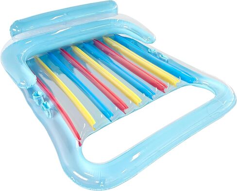 2 Person Inflatable Pool Lounger Float for Two Adults with Cup Holders - for Pool, Lake, Beach, Extra Large Heavy Duty XL Tanning Bed Lounger Floaty Raft for Adult by 4E's Novelty in Saudi Arabia
