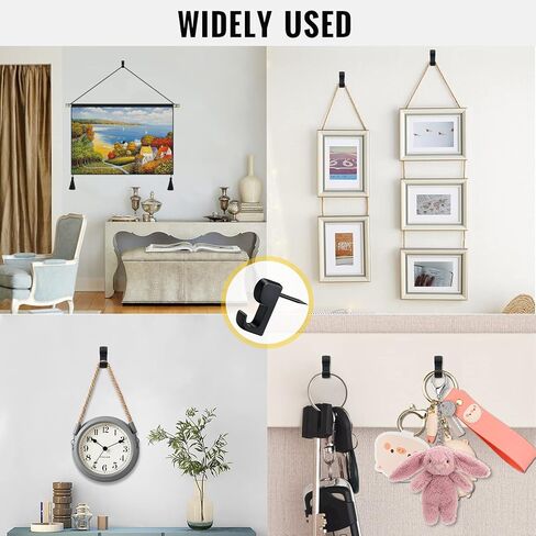 30 قطعة من مسامير الإبهام للتعليق على الحائط، وخطافات دبابيس للتعليق، وشماعات الصور على القماش أو الجدار الخشبي للمكتب المنزلي والمدرسة (أسود) in Kuwait