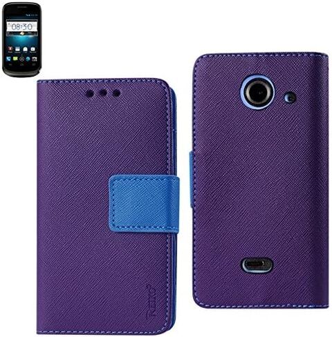 Reiko Premium Wallet Case with Stand, Flip Cover and 2 Card Holder for ZTE Prelude 2 - Retail Packaging - White in Saudi Arabia