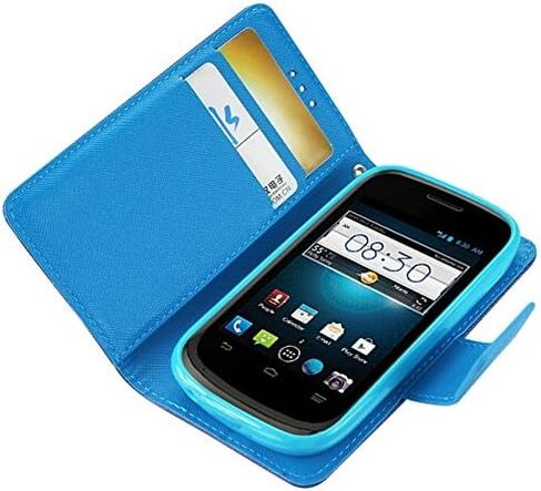 Reiko Premium Wallet Case with Stand, Flip Cover and 2 Card Holder for ZTE Prelude 2 - Retail Packaging - White in Saudi Arabia