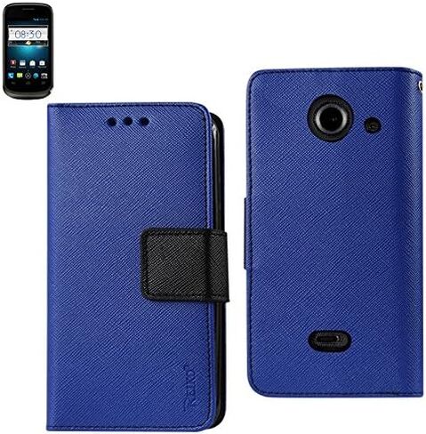 Reiko Premium Wallet Case with Stand, Flip Cover and 2 Card Holder for ZTE Prelude 2 - Retail Packaging - White in Saudi Arabia