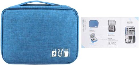 Electronics Organizer Foldable Travel Organizer Travel Cable Storage Bag Protects USB Drives Waterproof Gadget and Padded Tech Kit Bag for Hard Disk, Power Bank and Cables with Zipper(Purple) in Saudi Arabia