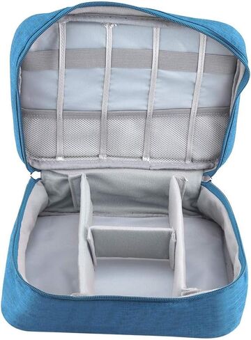 Electronics Organizer Foldable Travel Organizer Travel Cable Storage Bag Protects USB Drives Waterproof Gadget and Padded Tech Kit Bag for Hard Disk, Power Bank and Cables with Zipper(Purple) in Saudi Arabia