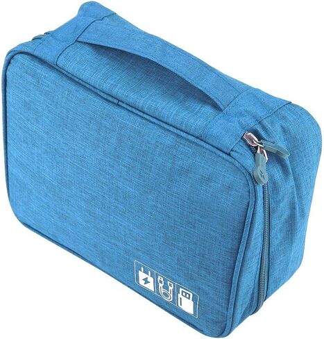 Electronics Organizer Foldable Travel Organizer Travel Cable Storage Bag Protects USB Drives Waterproof Gadget and Padded Tech Kit Bag for Hard Disk, Power Bank and Cables with Zipper(Purple) in Saudi Arabia