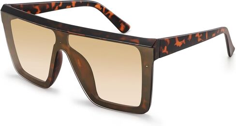 Dollger Square Oversized Sunglasses for Women Men Flat Top Big Frame Fashion Glasses UV Protection in Saudi Arabia