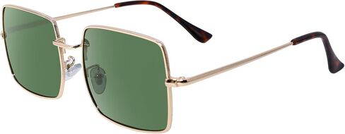 Retro Square Sunglasses for Women Men Vintage Polarized Metal Frame Sun Glasses Trendy Shades in Saudi Arabia