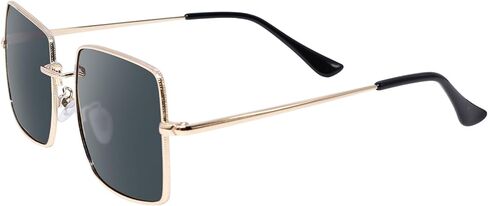 Retro Square Sunglasses for Women Men Vintage Polarized Metal Frame Sun Glasses Trendy Shades in Saudi Arabia
