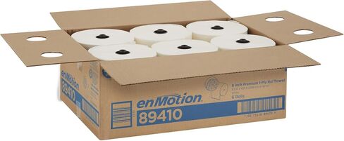 Georgia-Pacific GP-89410 enMotion 425' Length x 8.25" Width, White Premium Touchless Roll Towel (Roll of 6) in Saudi Arabia