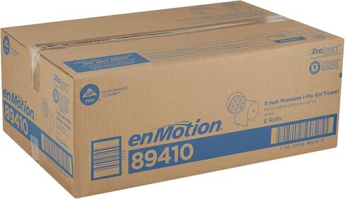 Georgia-Pacific GP-89410 enMotion 425' Length x 8.25" Width, White Premium Touchless Roll Towel (Roll of 6) in Saudi Arabia
