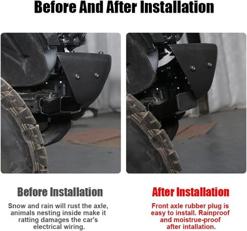 ZONFANT 4 قطع من أغطية نهاية شريط التصادم، حماية غطاء مطاطي للمحور الأمامي متوافقة مع سيارة فورد 2021 2022 برونكو، أغطية غبار مقاومة للطين، قابس ممتص الصدمات الأمامي، حماية غطاء سدادة مطاطية سوداء in Kuwait
