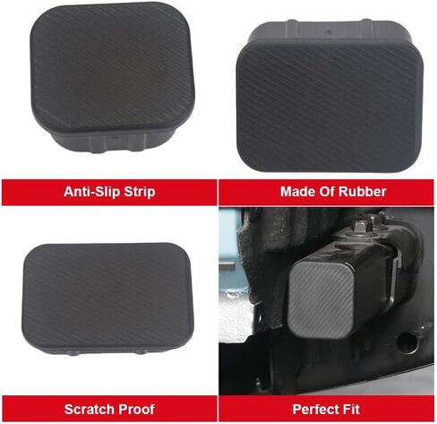ZONFANT 4 قطع من أغطية نهاية شريط التصادم، حماية غطاء مطاطي للمحور الأمامي متوافقة مع سيارة فورد 2021 2022 برونكو، أغطية غبار مقاومة للطين، قابس ممتص الصدمات الأمامي، حماية غطاء سدادة مطاطية سوداء in Kuwait