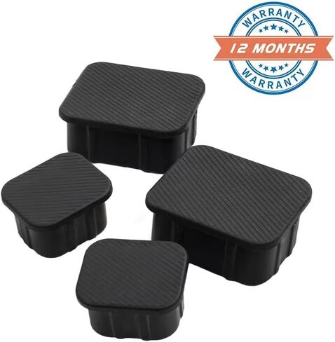 ZONFANT 4 قطع من أغطية نهاية شريط التصادم، حماية غطاء مطاطي للمحور الأمامي متوافقة مع سيارة فورد 2021 2022 برونكو، أغطية غبار مقاومة للطين، قابس ممتص الصدمات الأمامي، حماية غطاء سدادة مطاطية سوداء in Kuwait