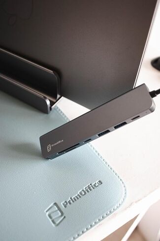 USB C Hub Multiport Adapter 7 in 1 with HDMI Adapter 4K, 100W PD Charging, Two USB 3.0 5Gbps Ports, SD-TF Ports, USB-C Adapter. Docking Station Compatible with MacBook, HP, Lenovo. USB Extender. in Kuwait