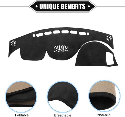 Car Dashboard Cover Compatible for Infiniti FX35 2009-2013, Protective Flannels Black Center Console Interior Trim Dash Cover Mat in Saudi Arabia