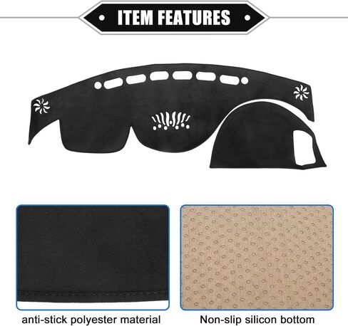 Car Dashboard Cover Compatible for Infiniti FX35 2009-2013, Protective Flannels Black Center Console Interior Trim Dash Cover Mat in Saudi Arabia
