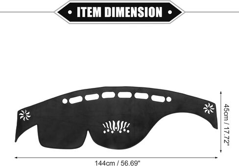 Car Dashboard Cover Compatible for Infiniti FX35 2009-2013, Protective Flannels Black Center Console Interior Trim Dash Cover Mat in Saudi Arabia