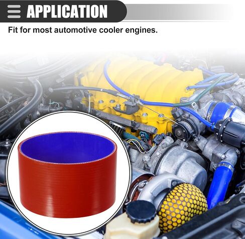 Motoforti Universal Straight Reducer Hose Silicone Hose Coupler Intercooler Tube 4-Ply Reinforced Intake Reducer Intercooler Pipe, 40mm, Silicone, Black in Saudi Arabia