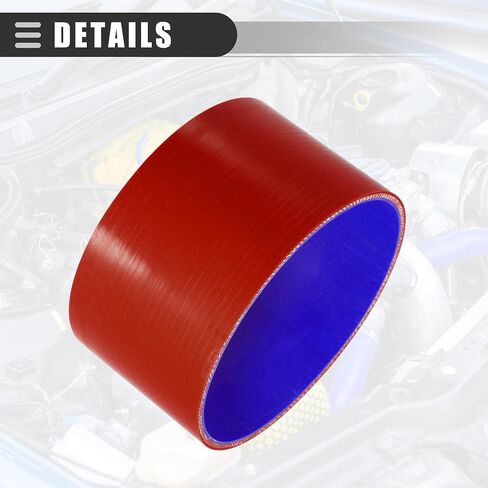 Motoforti Universal Straight Reducer Hose Silicone Hose Coupler Intercooler Tube 4-Ply Reinforced Intake Reducer Intercooler Pipe, 40mm, Silicone, Black in Saudi Arabia