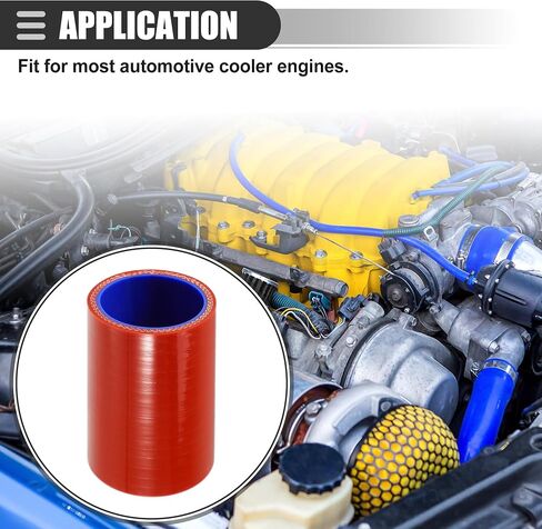 Motoforti العالمي مستقيم المخفض خرطوم سيليكون خرطوم المقرنة المبرد أنبوب 4-Ply عززت المخفض المدخول المبرد الأنابيب، 127 مم، سيليكون، أحمر in Saudi Arabia