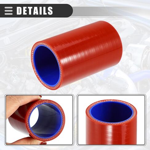 Motoforti العالمي مستقيم المخفض خرطوم سيليكون خرطوم المقرنة المبرد أنبوب 4-Ply عززت المخفض المدخول المبرد الأنابيب، 127 مم، سيليكون، أحمر in Saudi Arabia