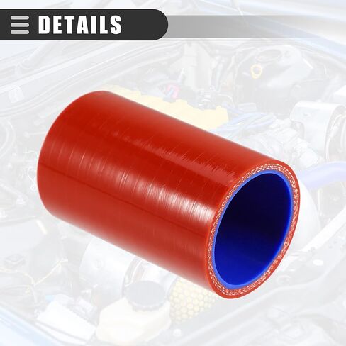 Motoforti العالمي مستقيم المخفض خرطوم سيليكون خرطوم المقرنة المبرد أنبوب 4-Ply عززت المخفض المدخول المبرد الأنابيب، 127 مم، سيليكون، أحمر in Saudi Arabia