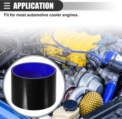 Motoforti Universal Straight Reducer Hose Silicone Hose Coupler Intercooler Tube 4-Ply Reinforced Intake Reducer Intercooler Pipe, 40mm, Silicone, Black in Saudi Arabia