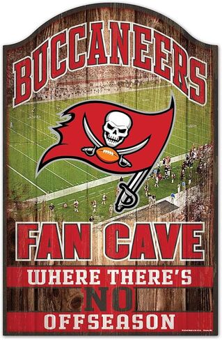 NFL Tampa Bay Buccaneers Wood Sign, 11" x 17" in Saudi Arabia