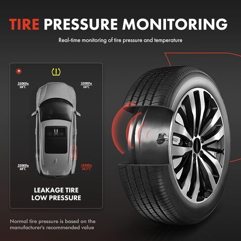 A-Premium 433MHz Tire Pressure Monitoring Sensor TPMS - Compatible with Buick, Cadillac, Chevy & GMC - Blazer, Camaro, Cruze, Impala, Malibu, Silverado, Trailblazer, Sierra, Enclave, LaCrosse, CT6 in Saudi Arabia