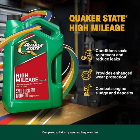Quaker State High Mileage 5W-20 Synthetic Blend Motor Oil (1-Quart, Case of 6) in Saudi Arabia